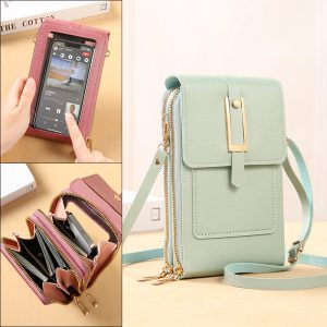 Women's Shoulder Bag Transparent Multifunctional Touch Screen Phone Bag